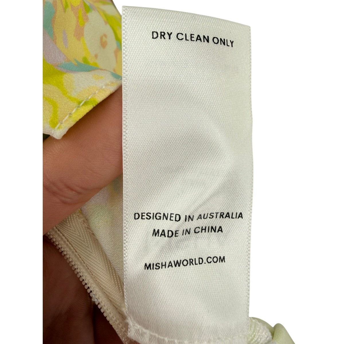 Misha Summer Ditsy Print Everlyn Front Tie Cut-Out Midi Dress