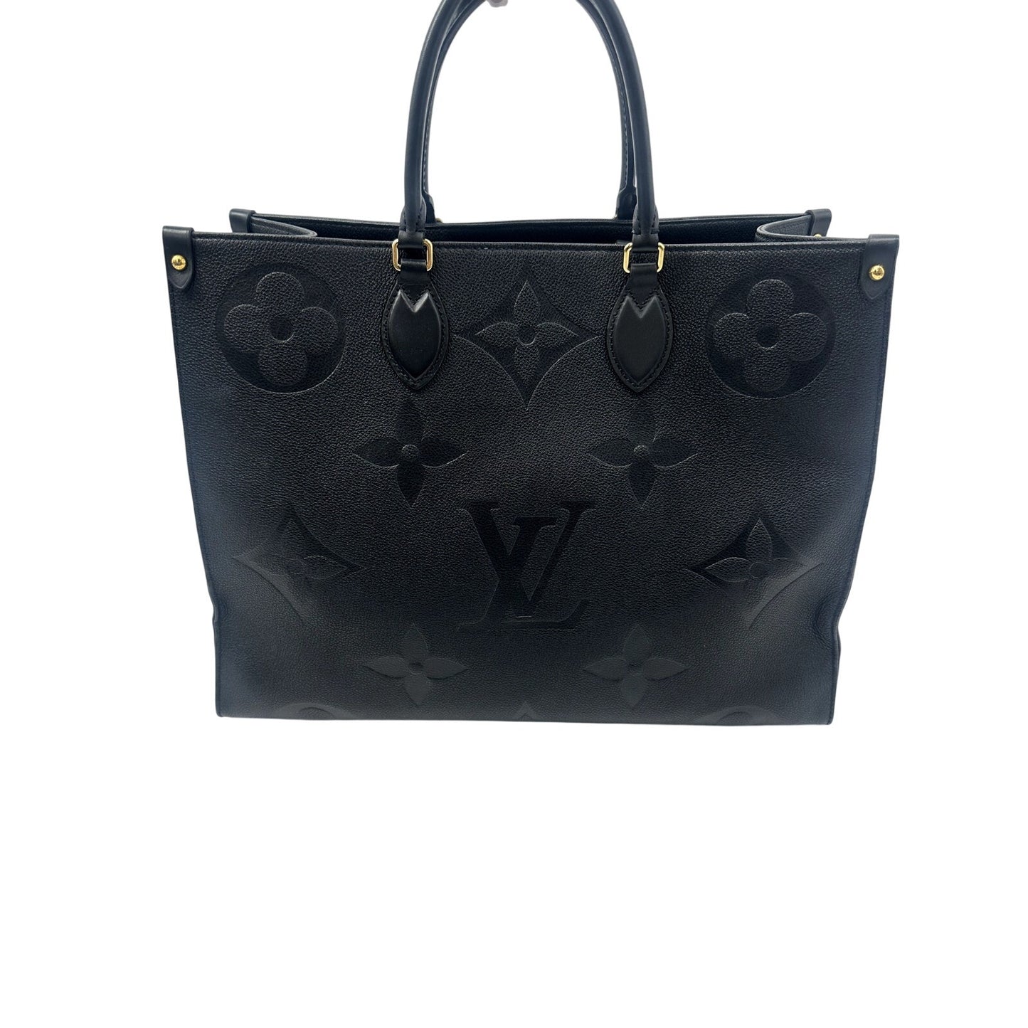 Louis Vuitton Leather Monogram OnTheGo GM Tote Bag Black