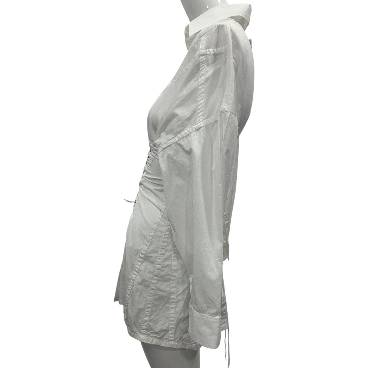 Prada Cotton Long Sleeve Corset Shirt Dress