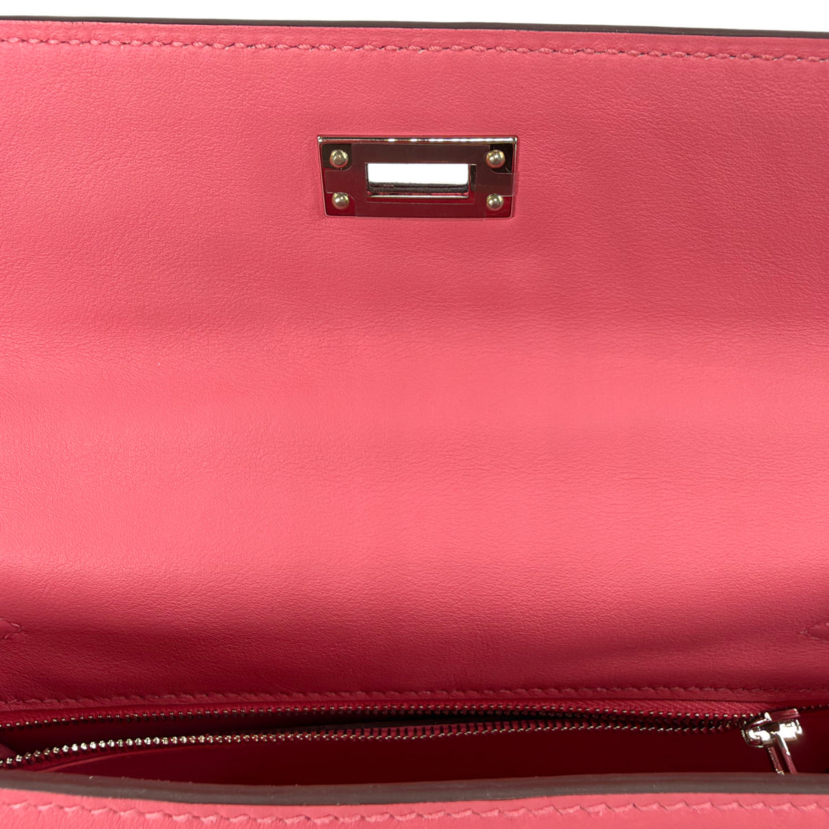 Hermès Kelly 25 Retourné Rose Azalée Swift Palladium Hardware 2024 Full Set