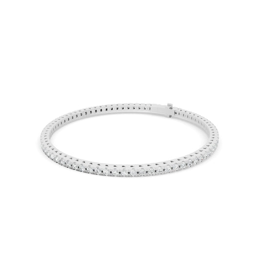 2.20 ctw Diamond Square Collet 14K White Gold Tennis Bracelet