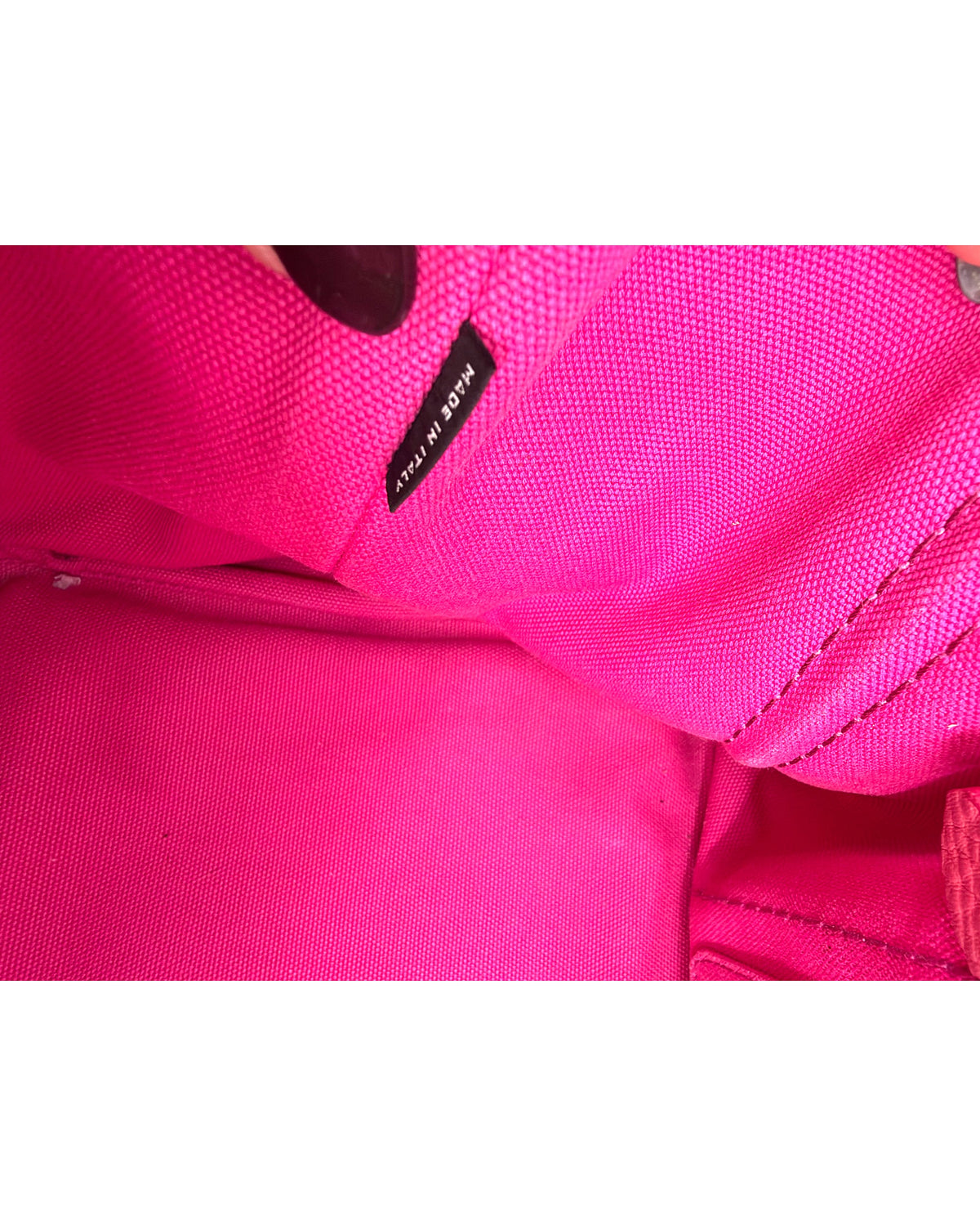 Prada Canapa Logo Canvas Tote Bag Fuchsia Pink