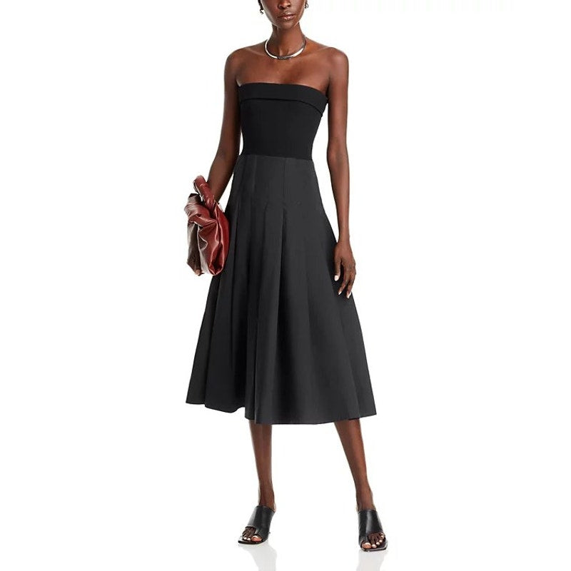 Proenza Schouler White Label Warren Pleated A-line Tube Midi Dress