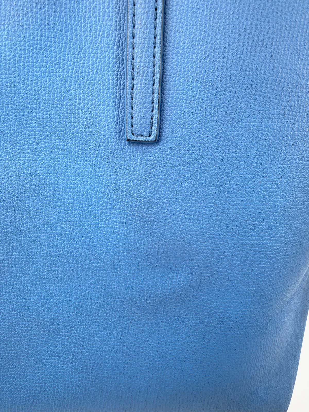 Fendi F Is Fendi Blue Leather Shopper Tote Bag