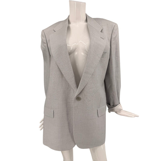 Stella McCartney Single Breasted Tailored Designer Blazer Gray Men's Size 50 L