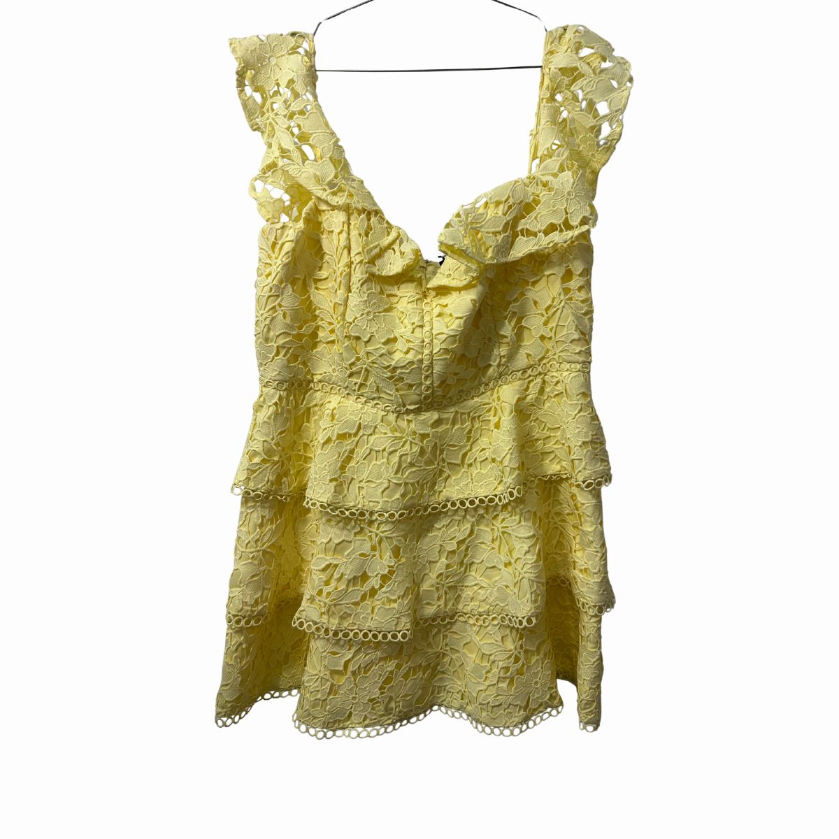 City Chic Layered Lace Ruffle Off-Shoulder Mini Dress