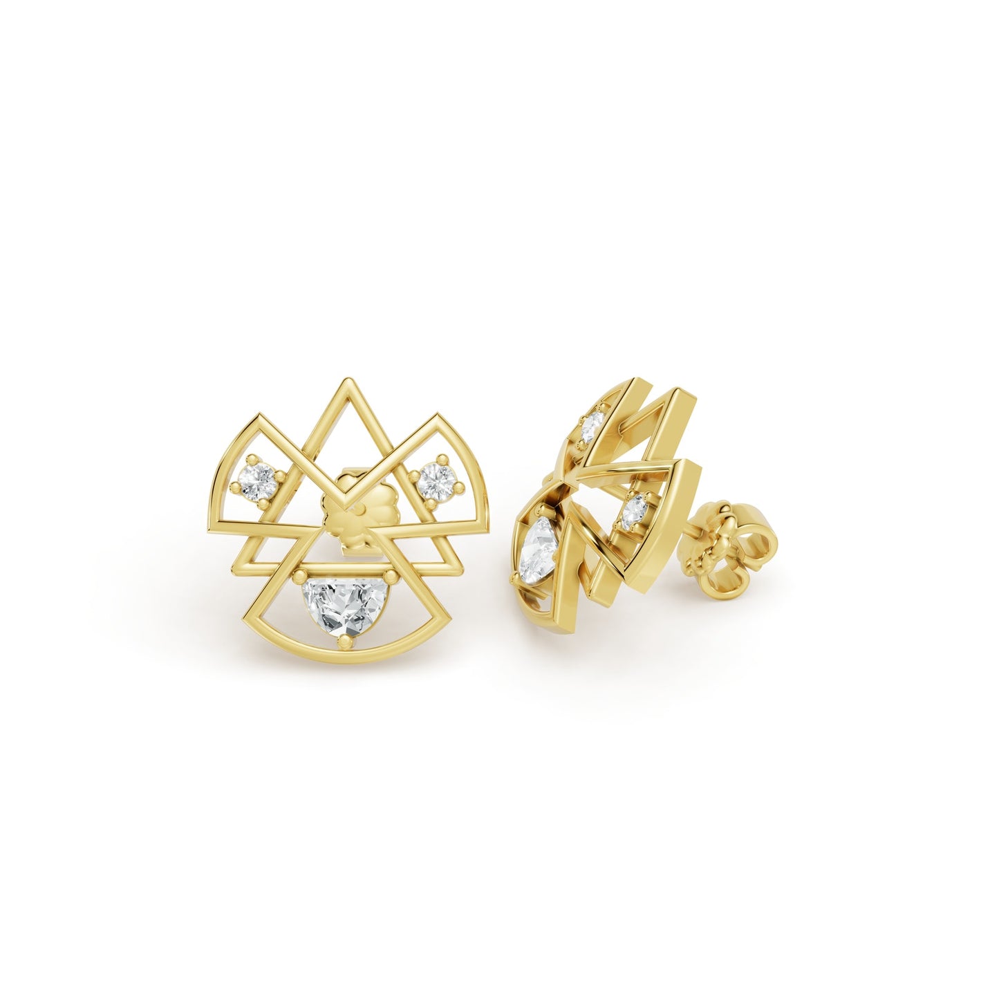 0.59 CTW 14K Yellow Gold Diamond Stud Earrings