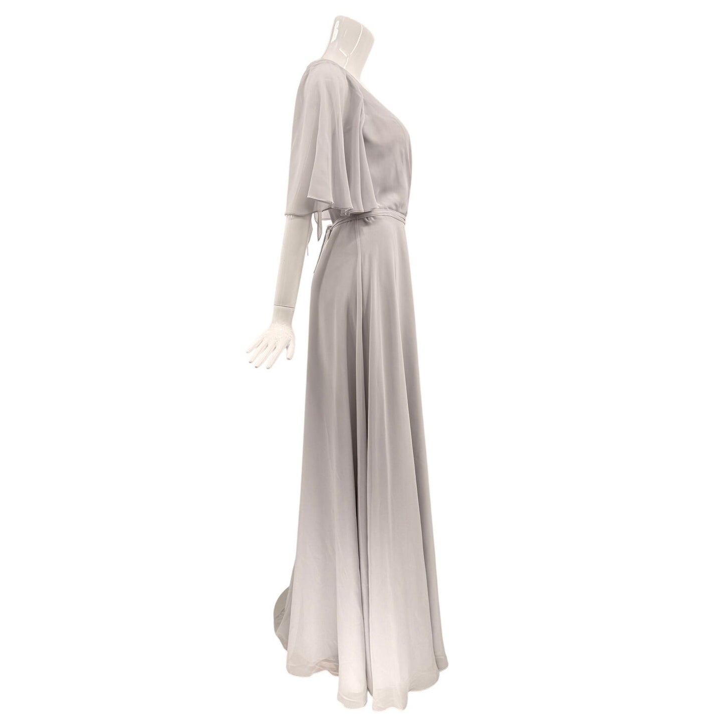 Marchesa Notte Bridesmaid Rome Draped Sleeve Rear Cutout Maxi Gown