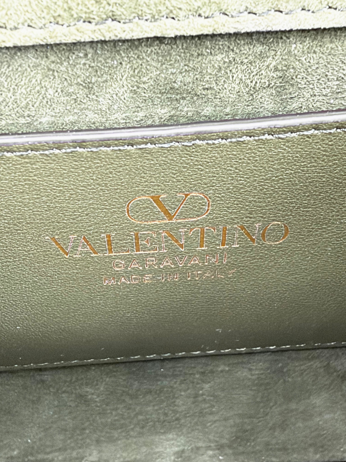 Valentino Garavani Mini VSling Floral Beaded Top Handle Bag Olive VLogo Jewel NEW