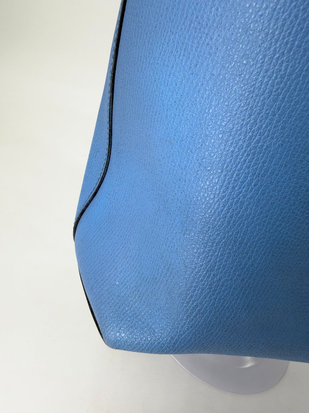 Fendi F Is Fendi Blue Leather Shopper Tote Bag