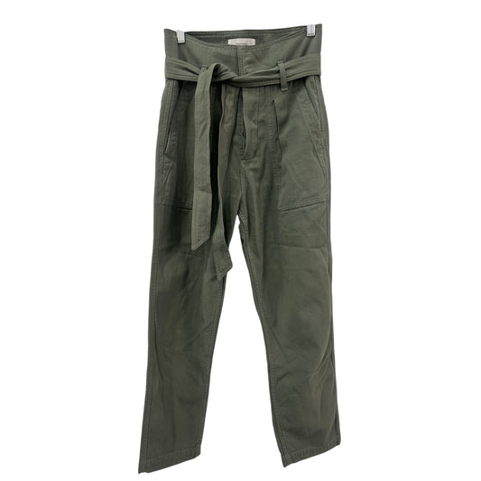 Citizens of Humanity Green Noelle Cotton Belted Cargo Crop Pants Women's