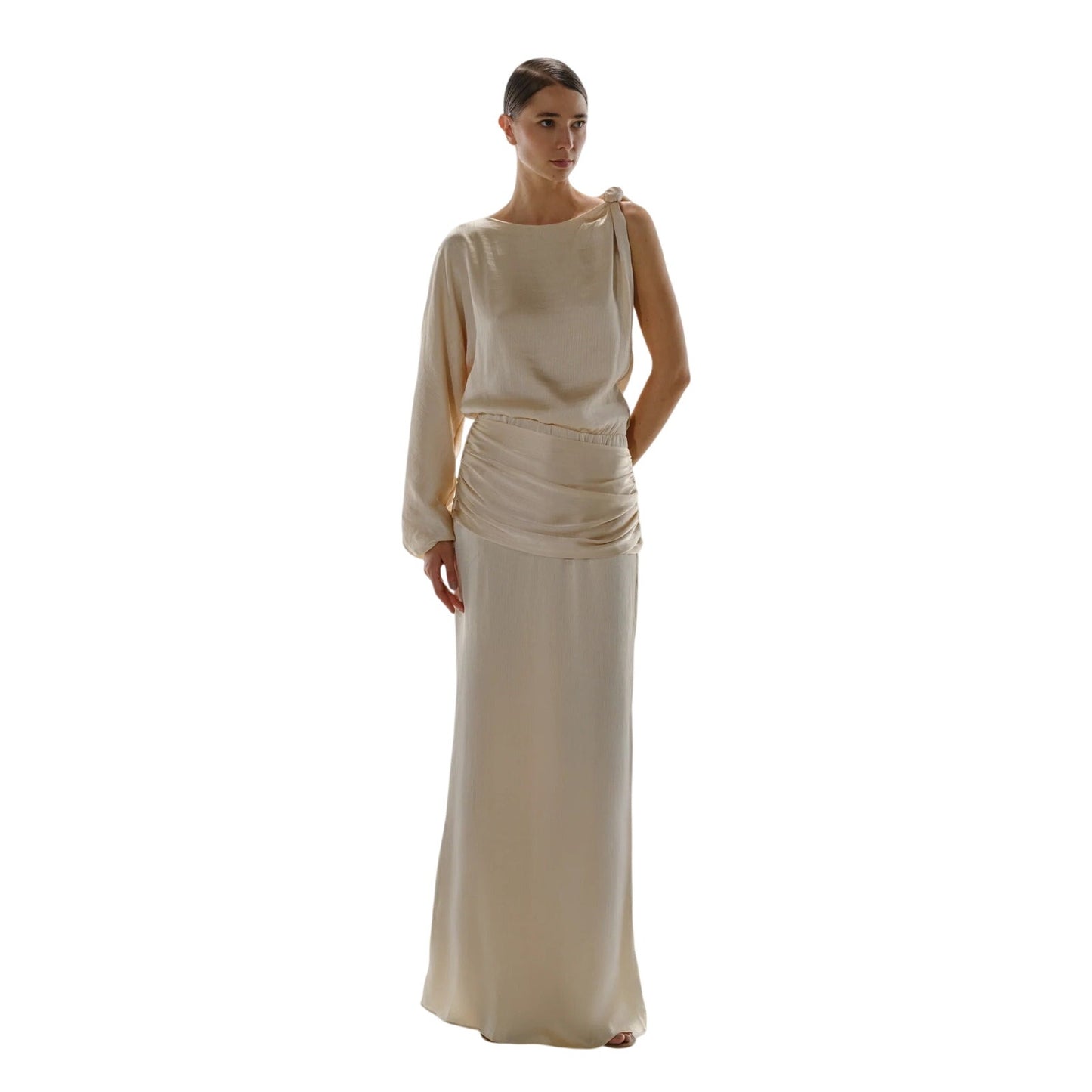 Baobab Cosmic Round Neck One Sleeve Maxi Dress
