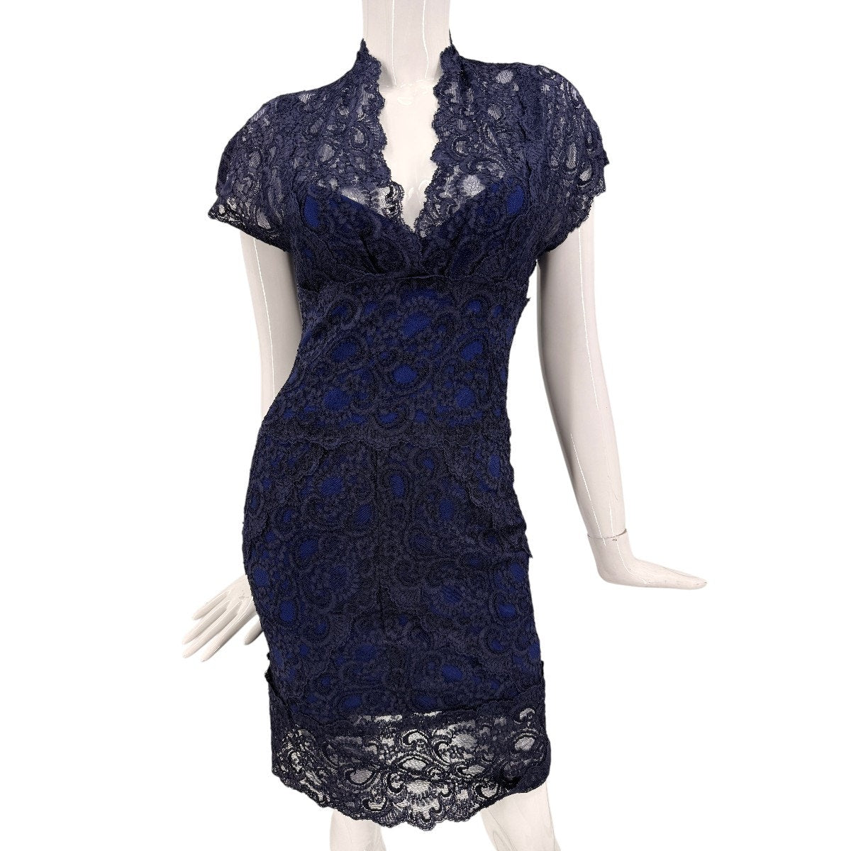 Nicole Miller Lace Sheath Cocktail Mini Dress