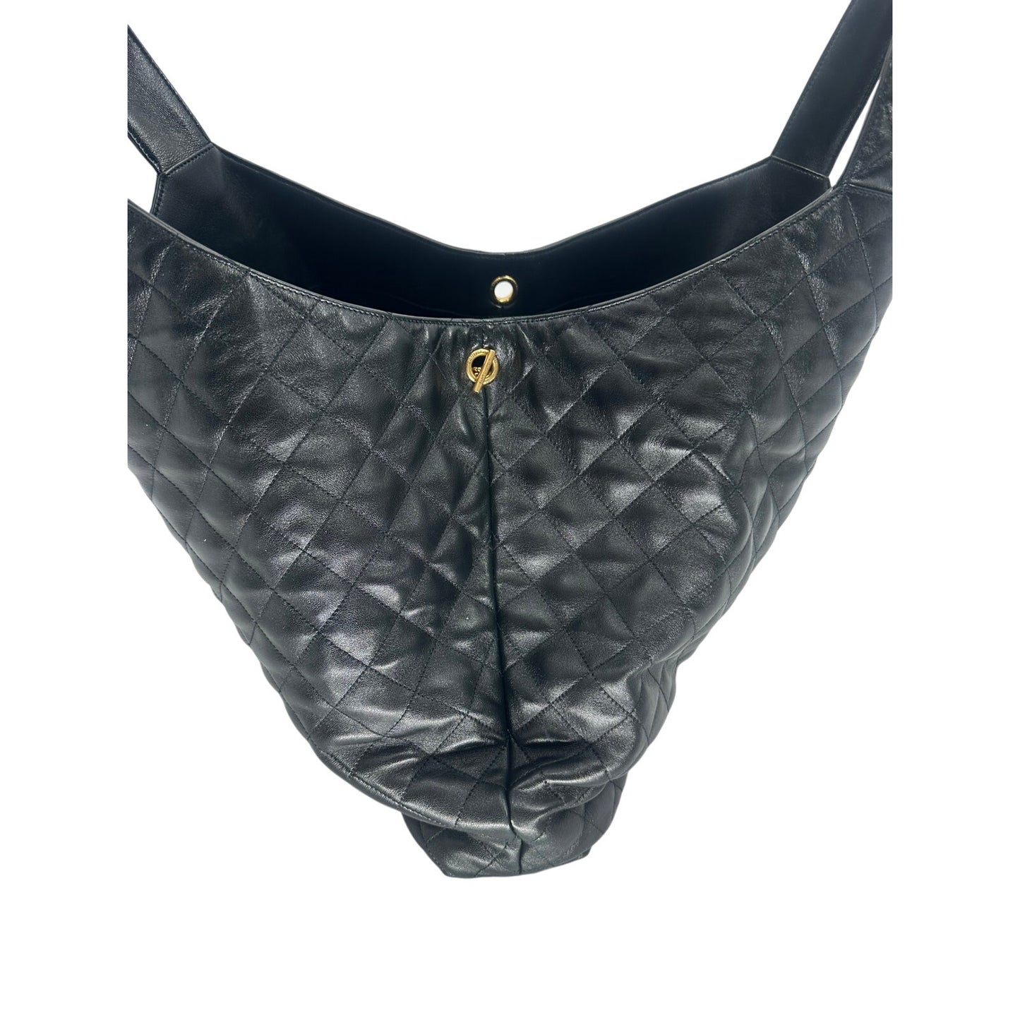 Yves Saint Laurent Leather Quilted Icare Shopping Tote Bag