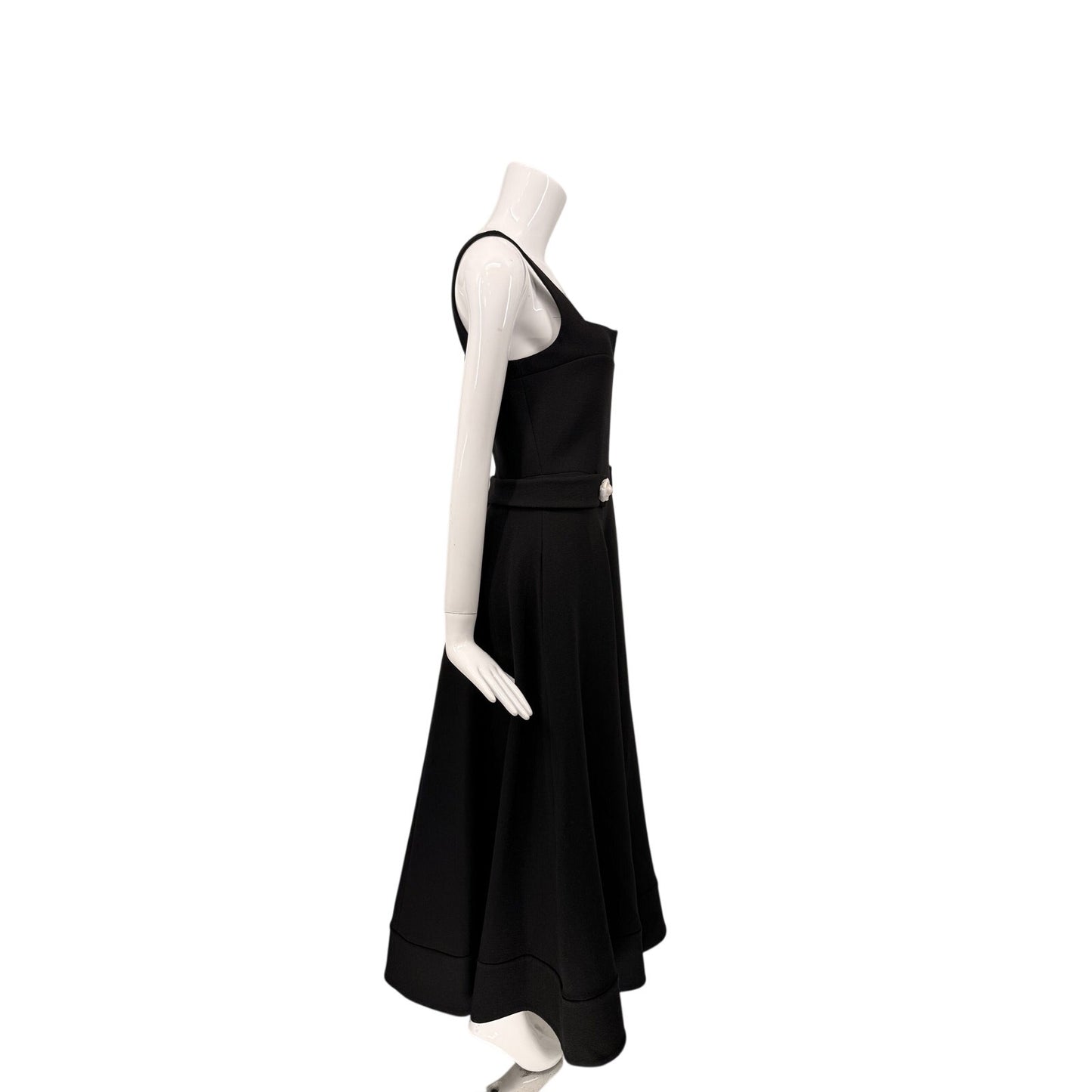 Alexis Wool Button Accent Fior Pleated Midi Dress
