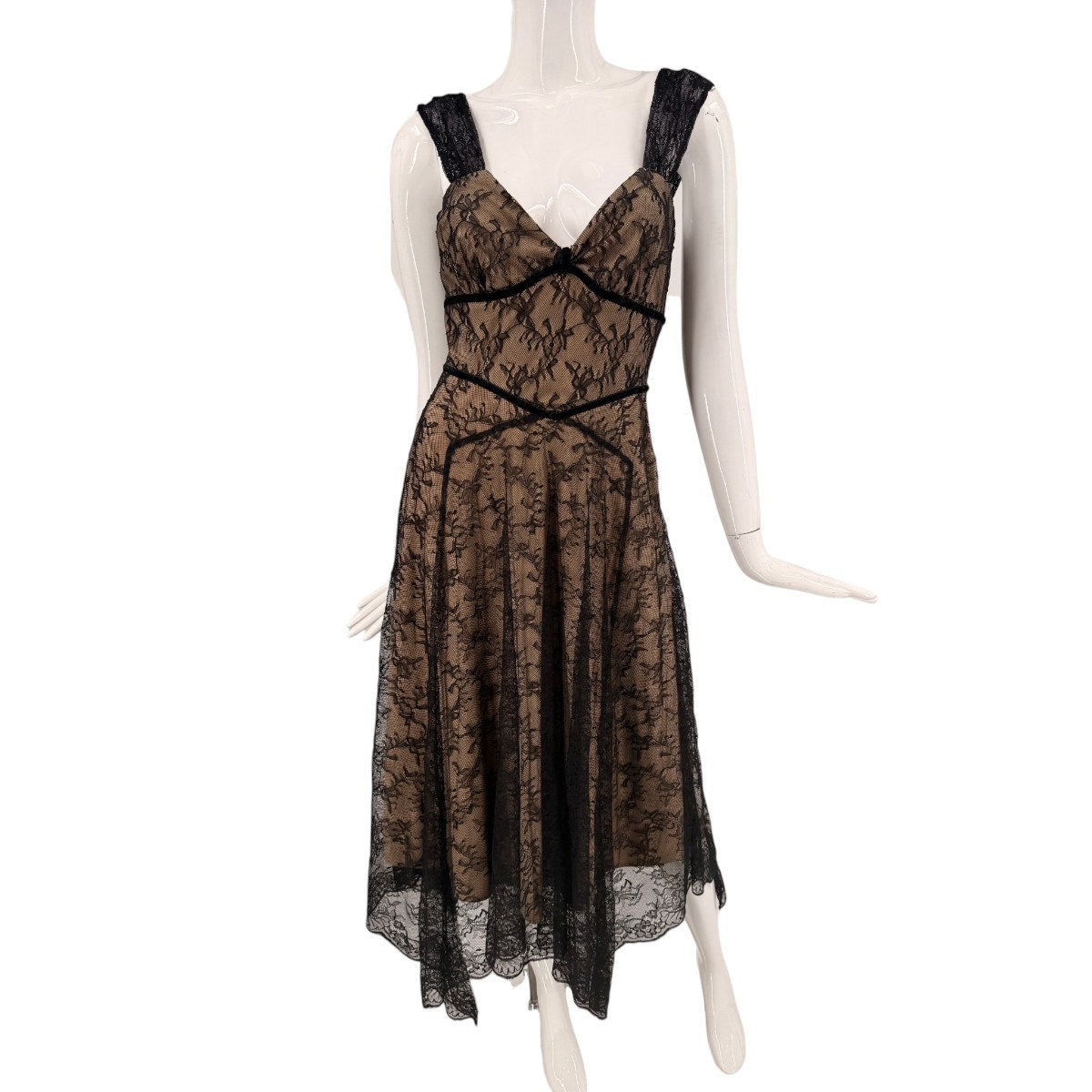 CO-OP Lace Floral V-Neck Sleeveless A-Line Midi Dress