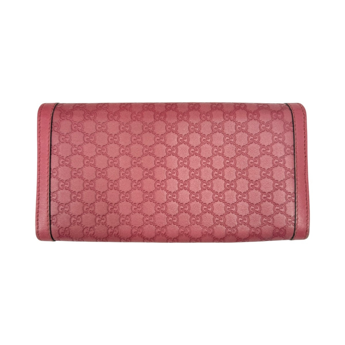 Gucci Microguccissima Embossed Leather Continental Wallet Pink Women's OS