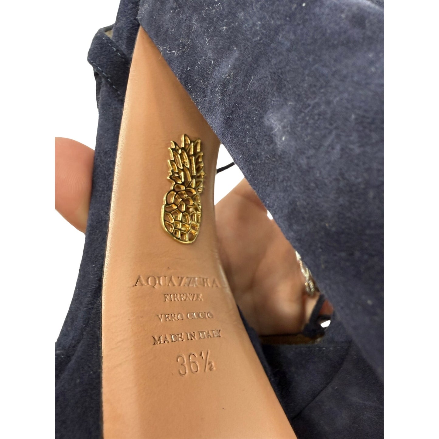 Aquazzura Suede Austin Lace Up Strappy Platform Sandals