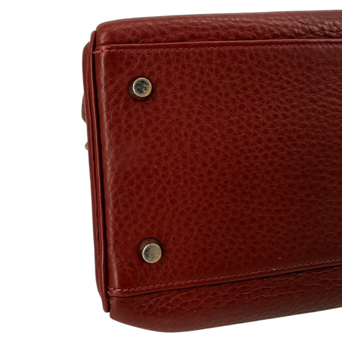 Hermes Kelly Retourne 35 Rouge H Leather Palladium Shoulder Bag