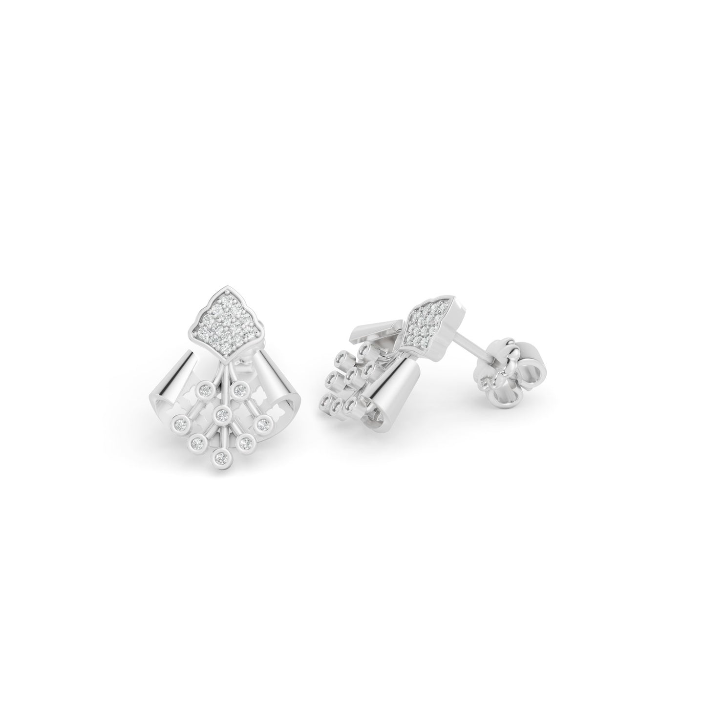 0.19 CTW 14K White Gold Diamond Stud Earrings