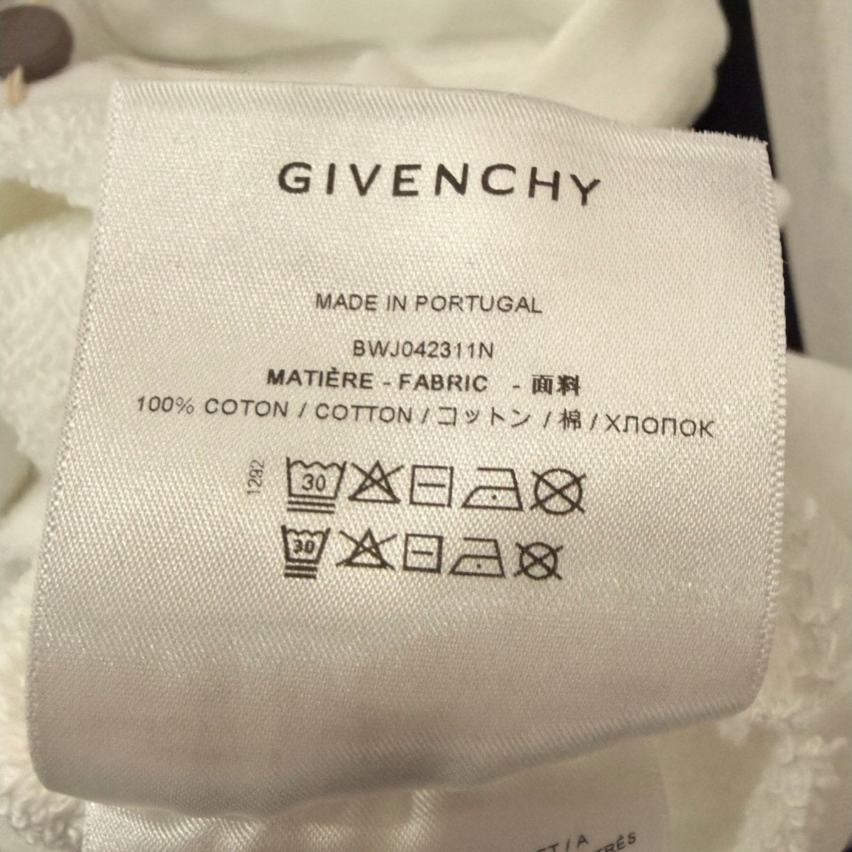 Givenchy Cropped 4G Logo Cotton Long Sleeve Pullover Hoodie