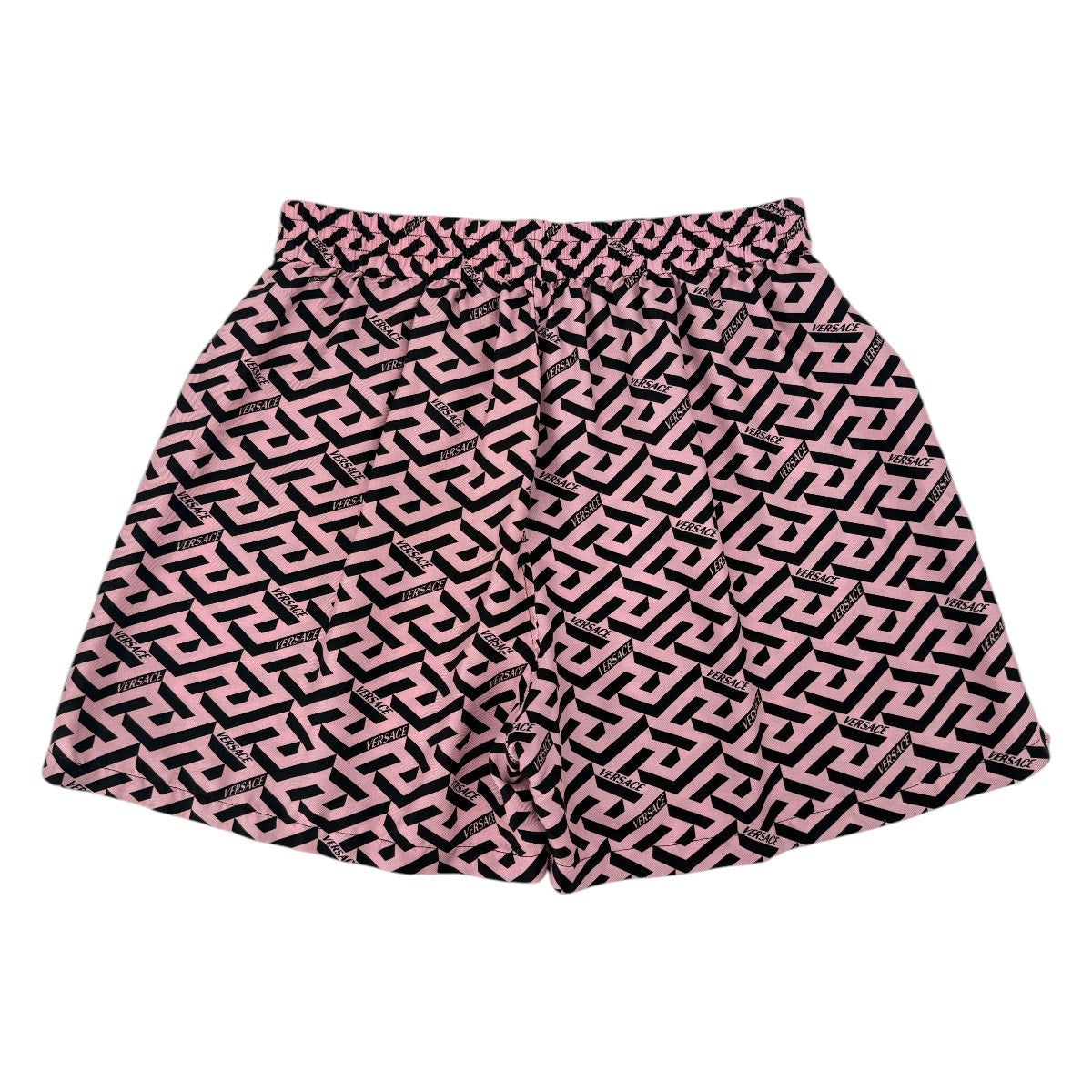 Versace La Greca Print Elastic Waist Pull On Shorts