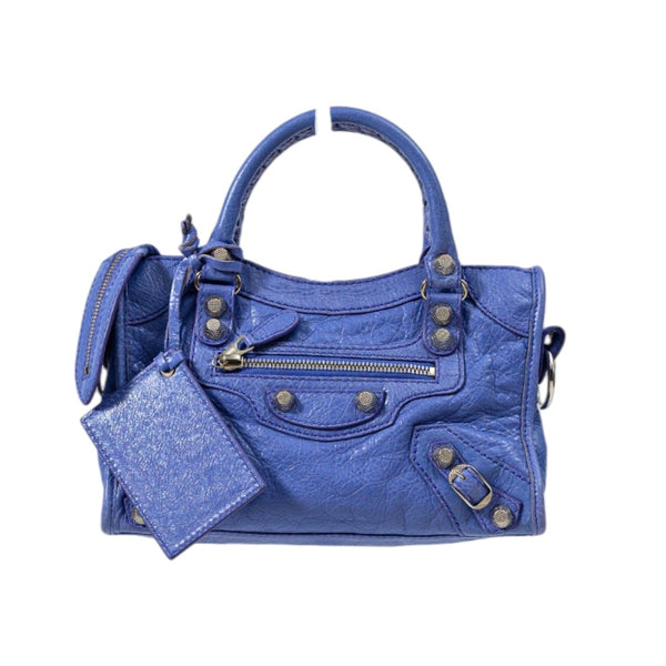 Balenciaga Leather Classic Small City Bag Lavander
