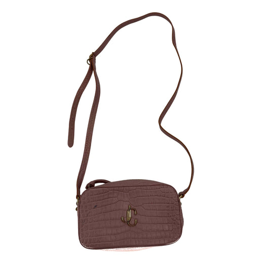 Jimmy Choo Leather Croc Embossed Varenne Crossbody Bag