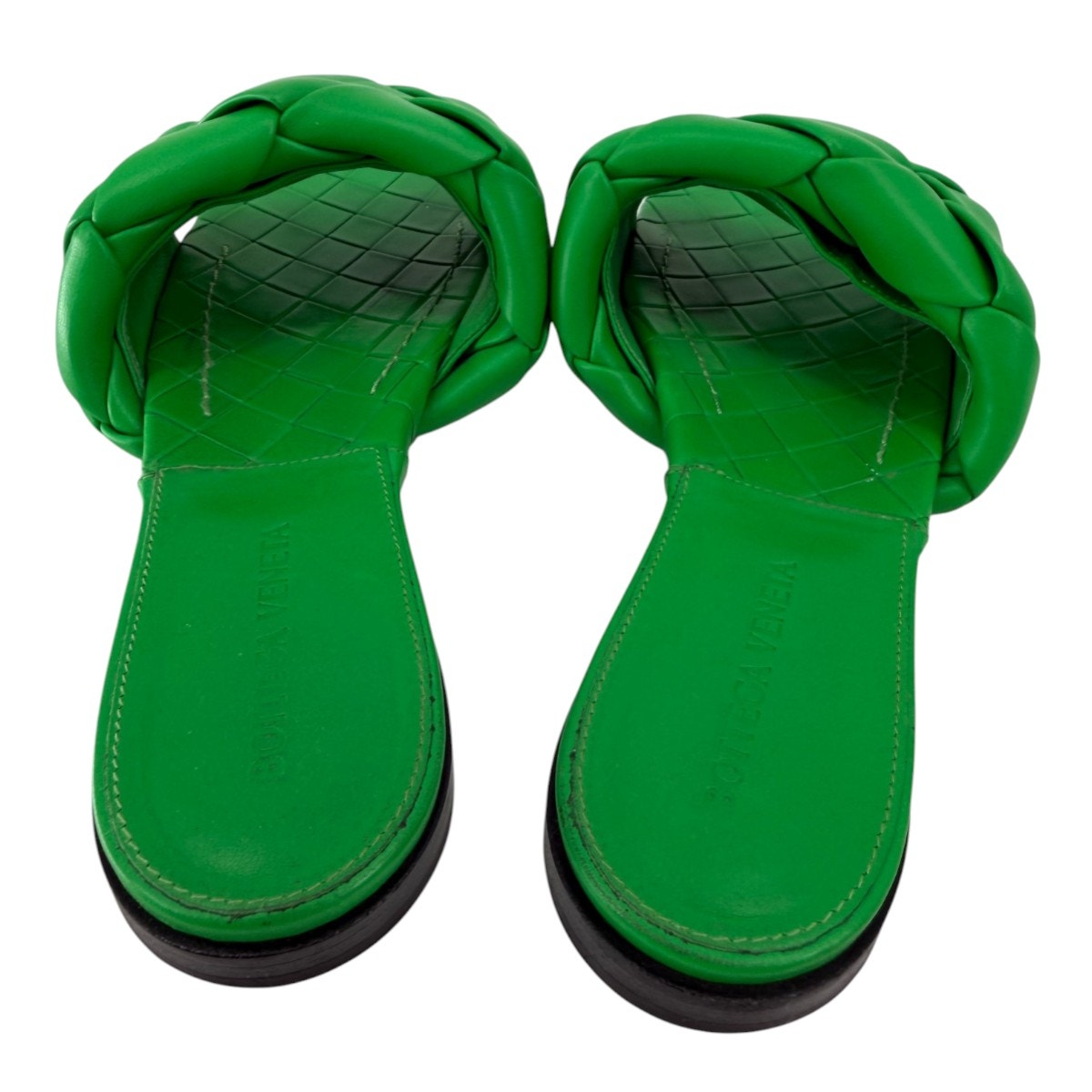 *Bottega Veneta Nappa Leather Intrecciato Lido Flat Sandals
