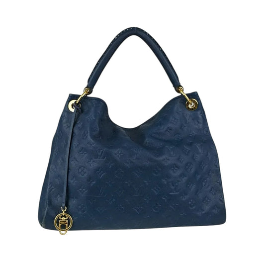 Louis Vuitton Monogram Empreinte Leather Artsy MM Hobo Tote Bag Blue