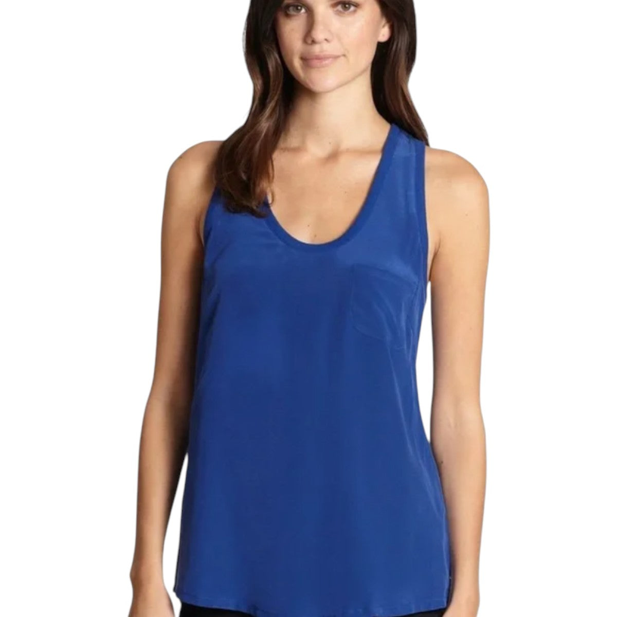 Alexis Scoop Neck Sleeveless Racerback Tank Top Blue Women's Size Small