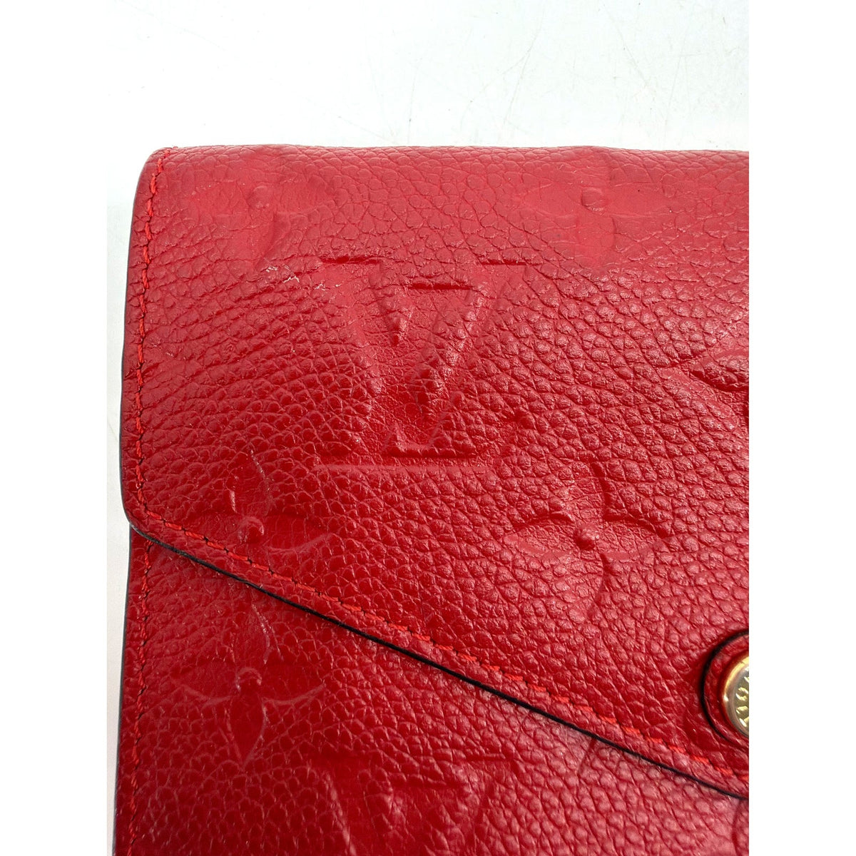 Louis Vuitton Monogram Empreinte Victorine Wallet Red