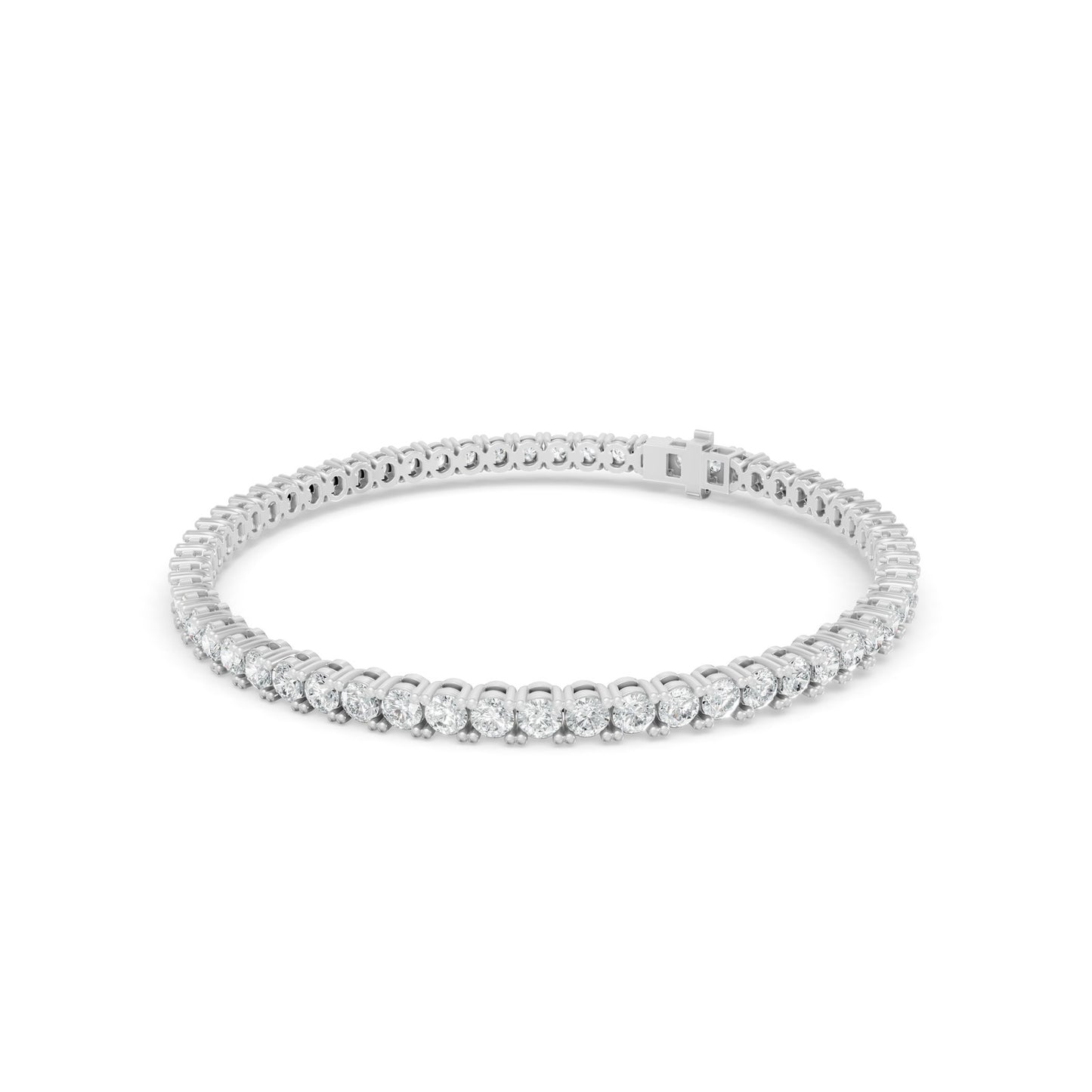 5.00 ctw Diamond 4P Classic 14K White Gold Tennis Bracelet