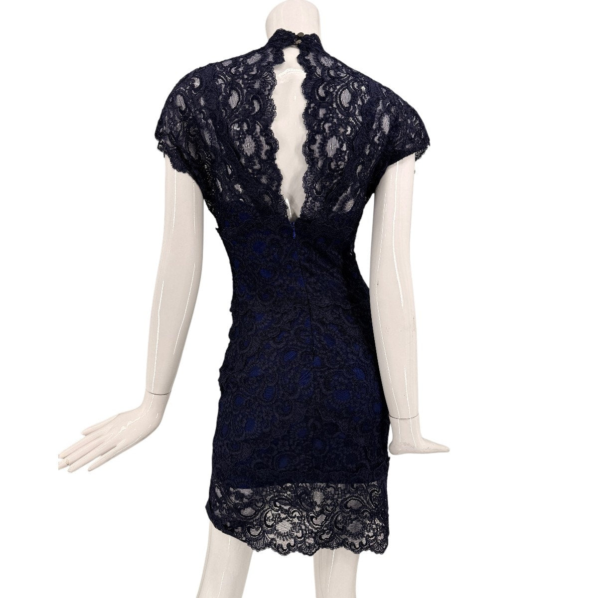 Nicole Miller Lace Sheath Cocktail Mini Dress