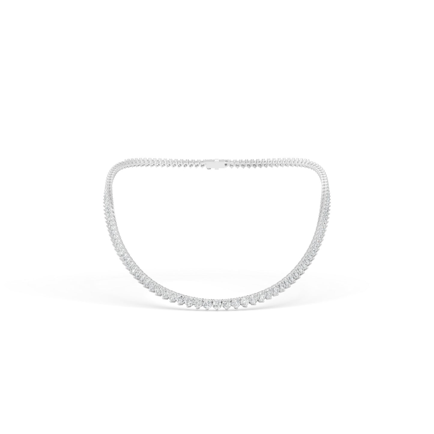 15.91 CTW 14K White Gold Diamond Tennis Necklace