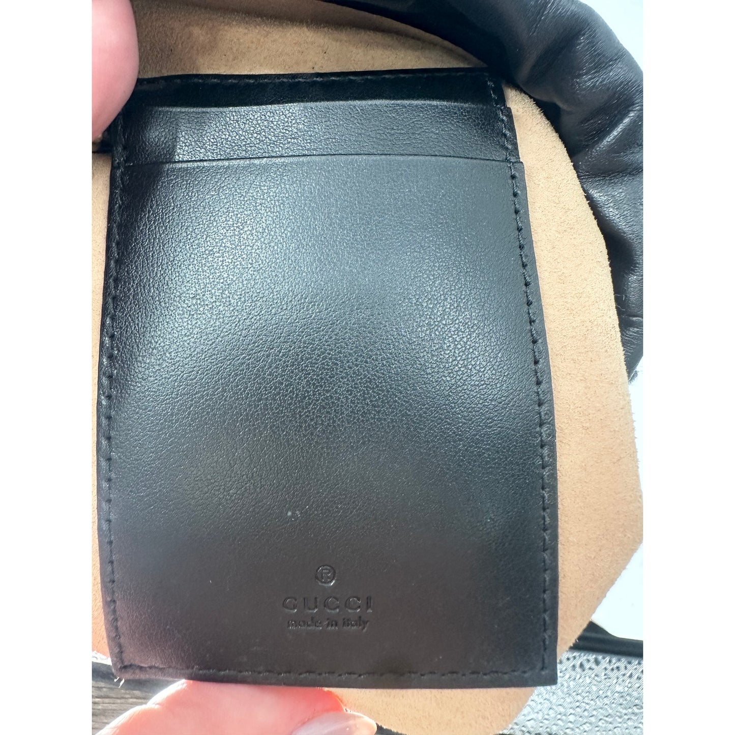 Gucci Leather Quilted GG Marmont Mini Bucket Bag