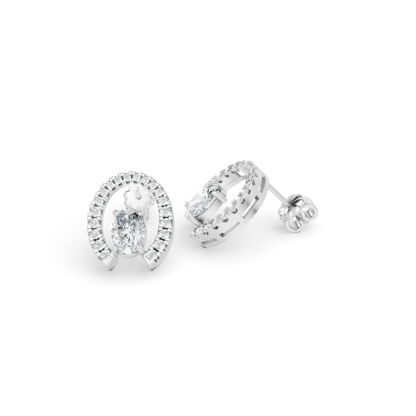 1.41 CTW 14K White Gold Diamond Stud Earrings