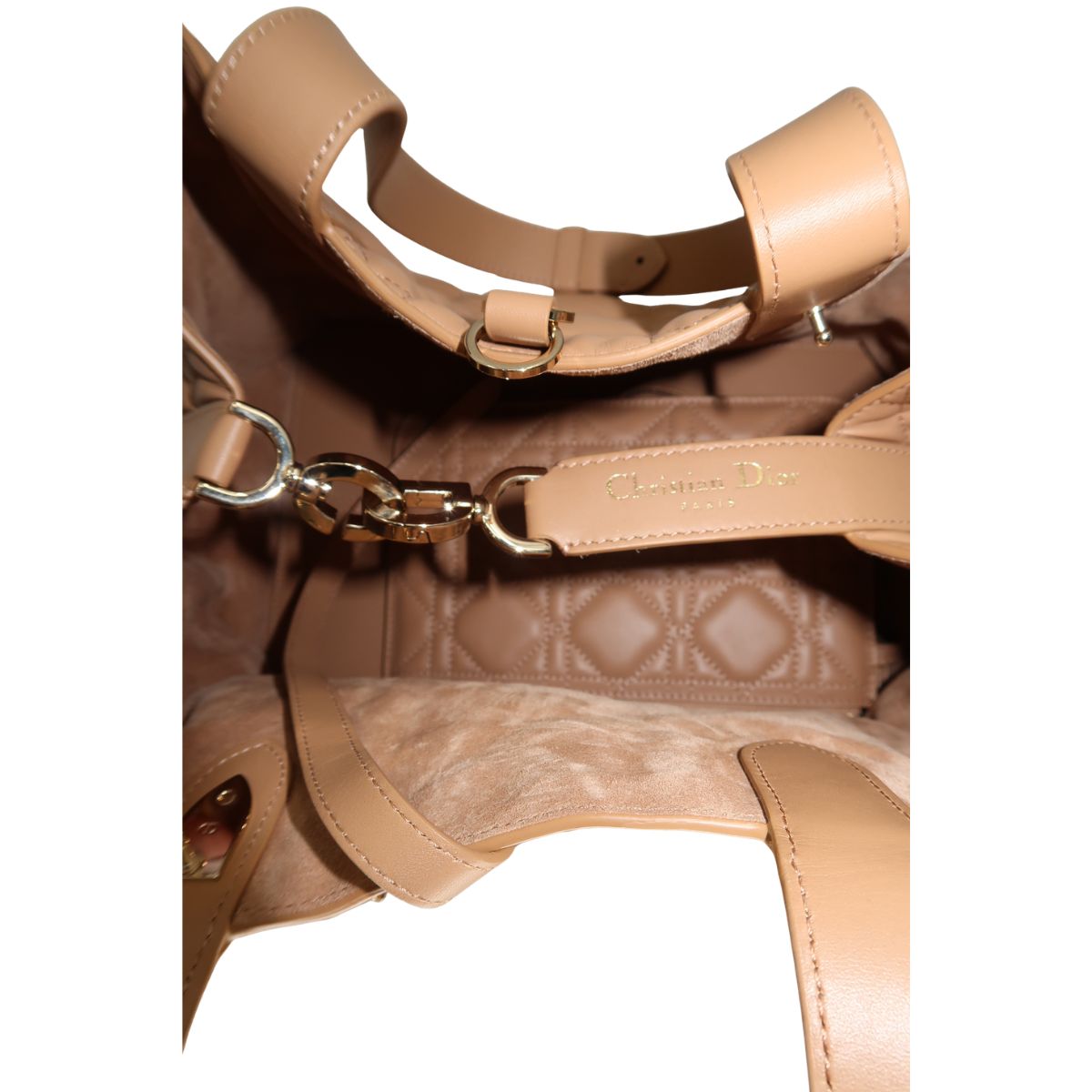 Christian Dior Leather Calfskin Macrocannage Toujours Bag
