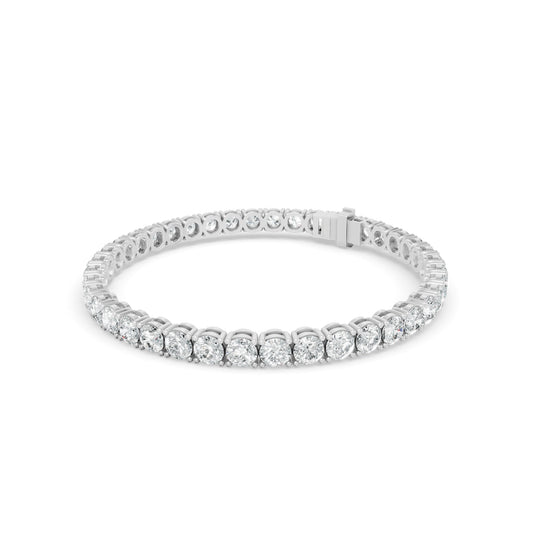 12.09 ctw Diamond 4P Classic 14K White Gold Tennis Bracelet