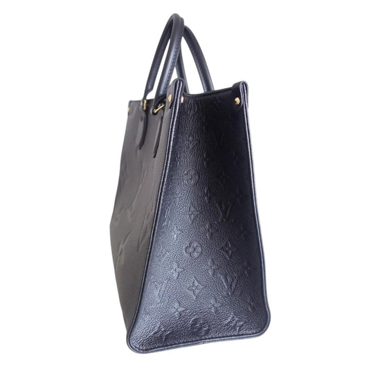 Louis Vuitton Leather Monogram OnTheGo GM Tote Bag Black