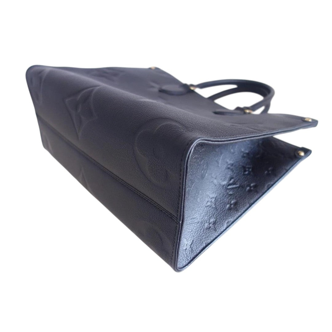 Louis Vuitton Leather Monogram OnTheGo GM Tote Bag Black