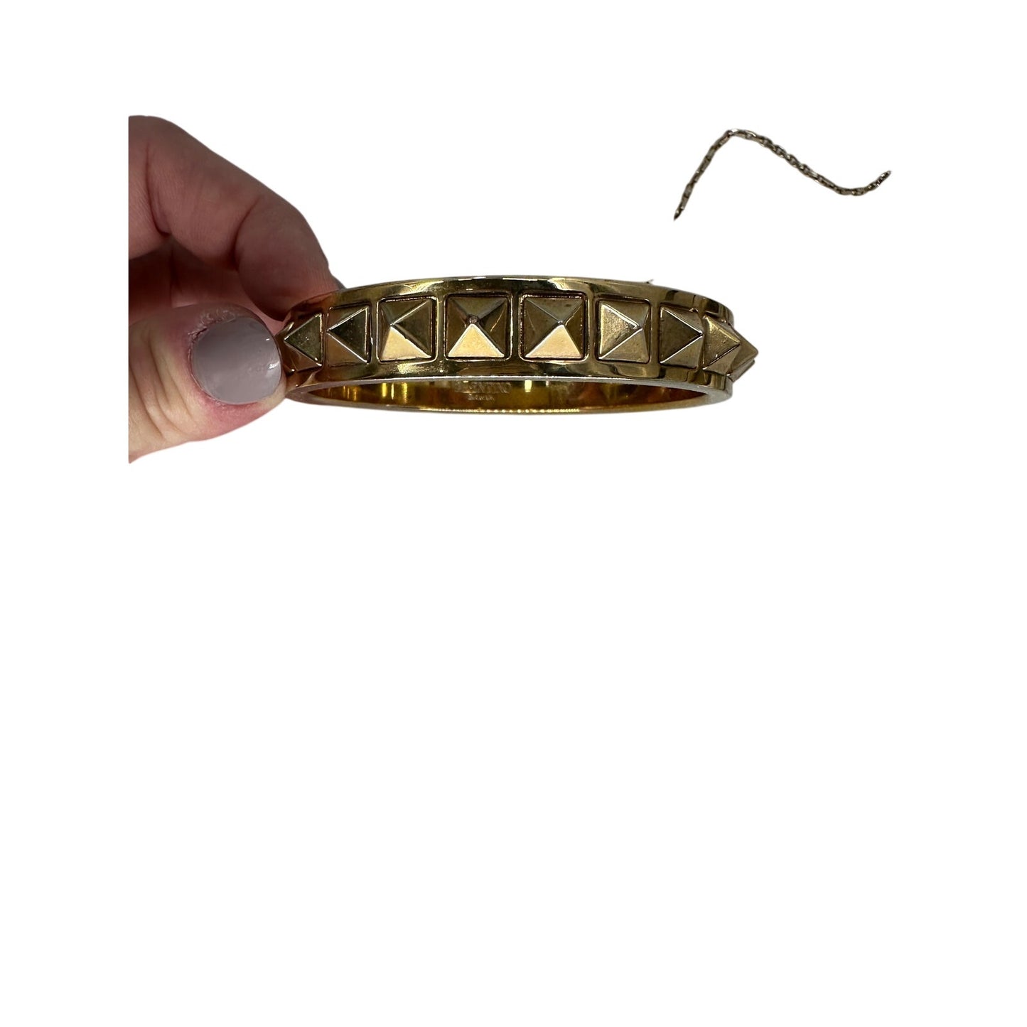 Valentino Garavani Metallic Leather Rockstud Bracelet Clutch Bag