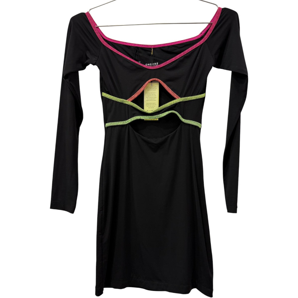 OneOne Black Bodycon Mini Dress with midriff cutouts