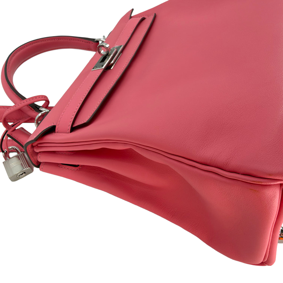 Hermès Kelly 25 Retourné Rose Azalée Swift Palladium Hardware 2024 Full Set