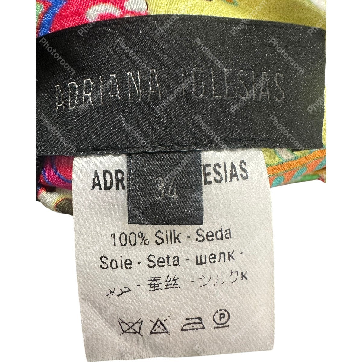 Adriana Iglesias Silk Paisley Print Straight Pants Multicolor Women's