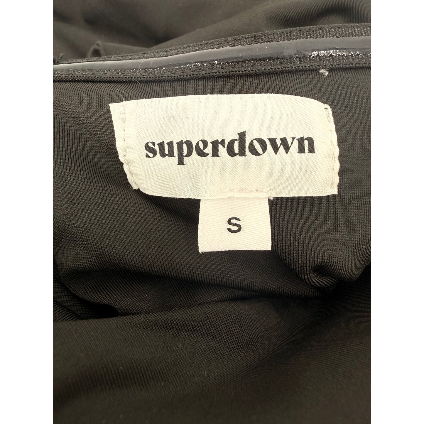 superdown Cher Black Off Shoulder Ruched Romper