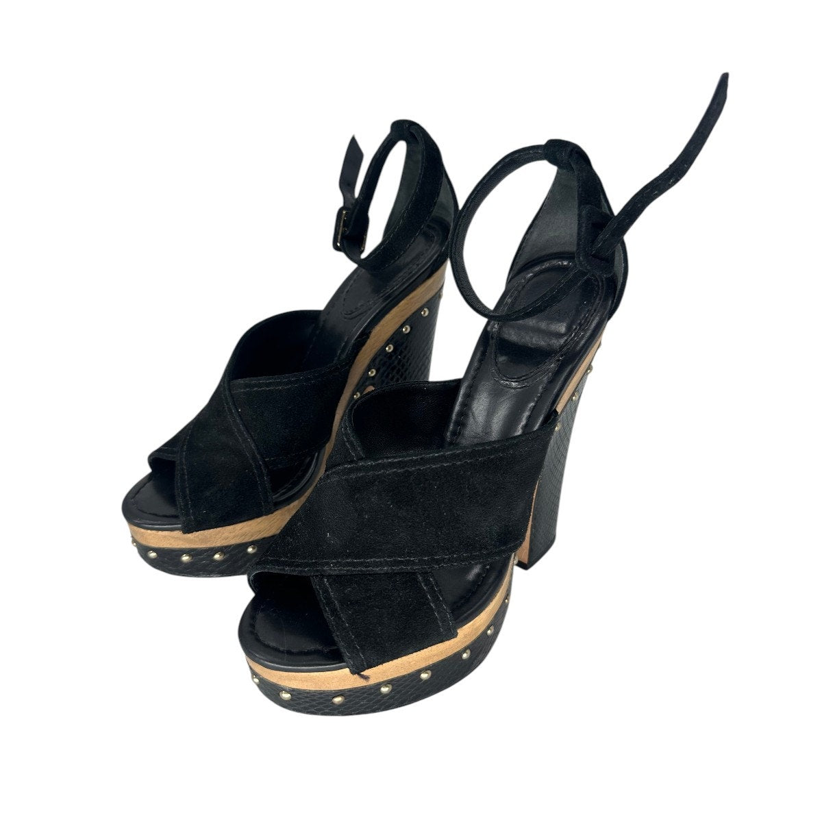 Alexandre Birman Suede Peggy Snakeskin Platform Sandals