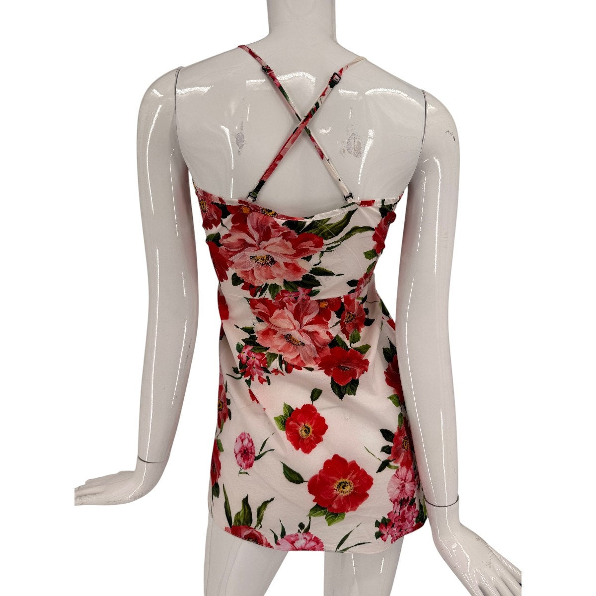 Milly Cabana Cotton Blend Floral Print Wrap Mini Dress Pink Red Size 2
