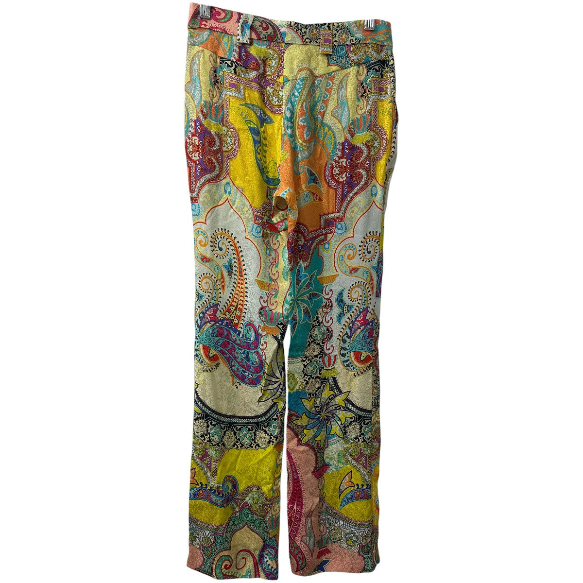 Adriana Iglesias Multicolor Silk Paisley Print Straight Pants Women's