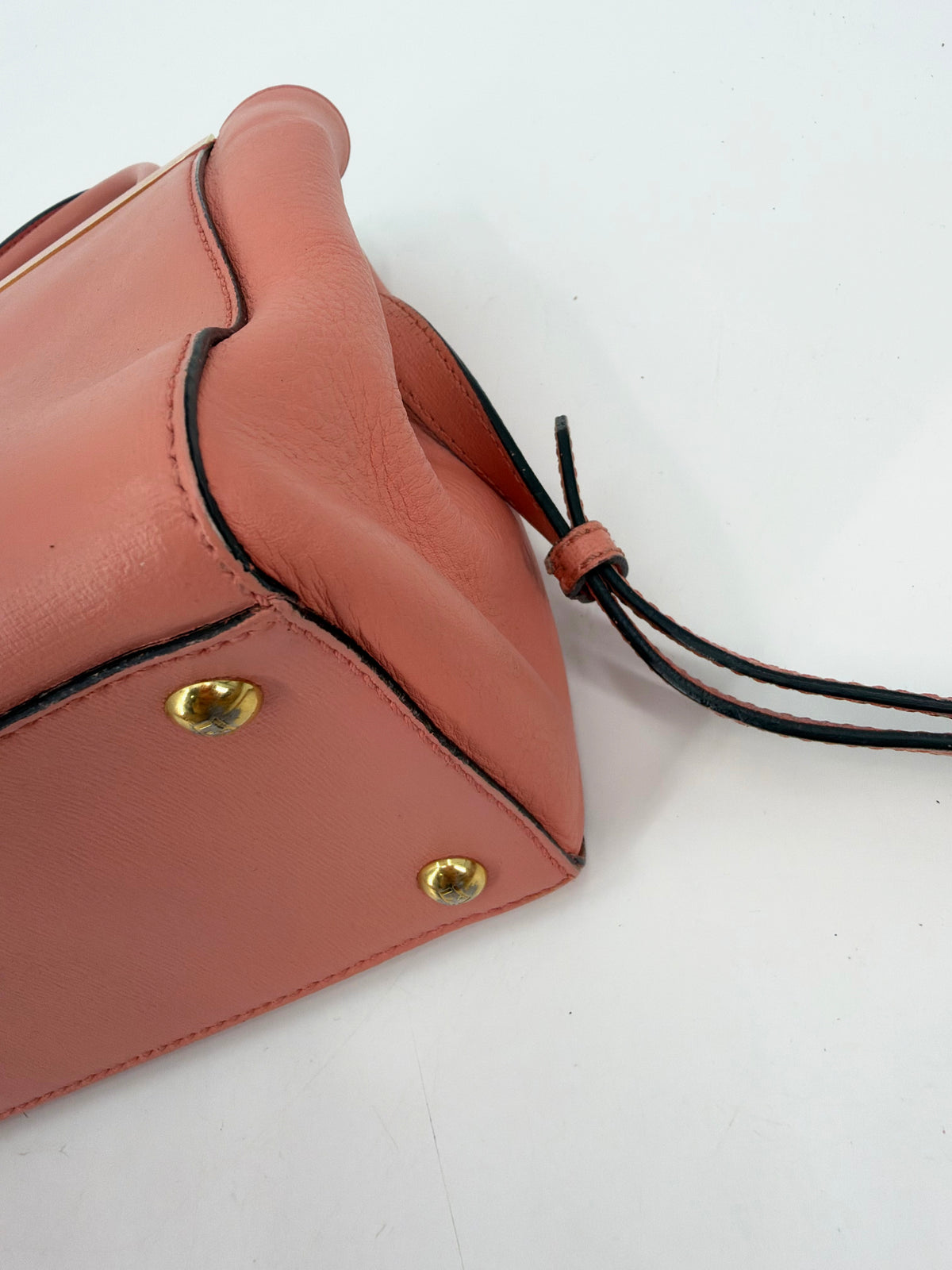 Fendi Petite 2Jours Pink Saffiano Leather Tote Crossbody Strap
